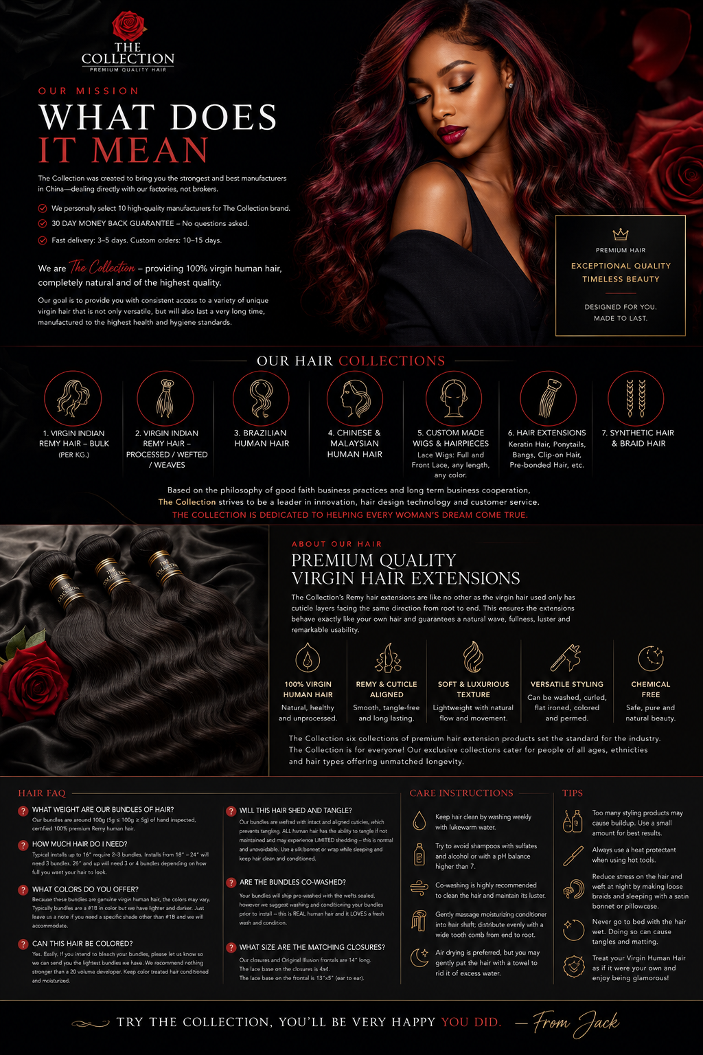 Premium hair from The Collection Hair